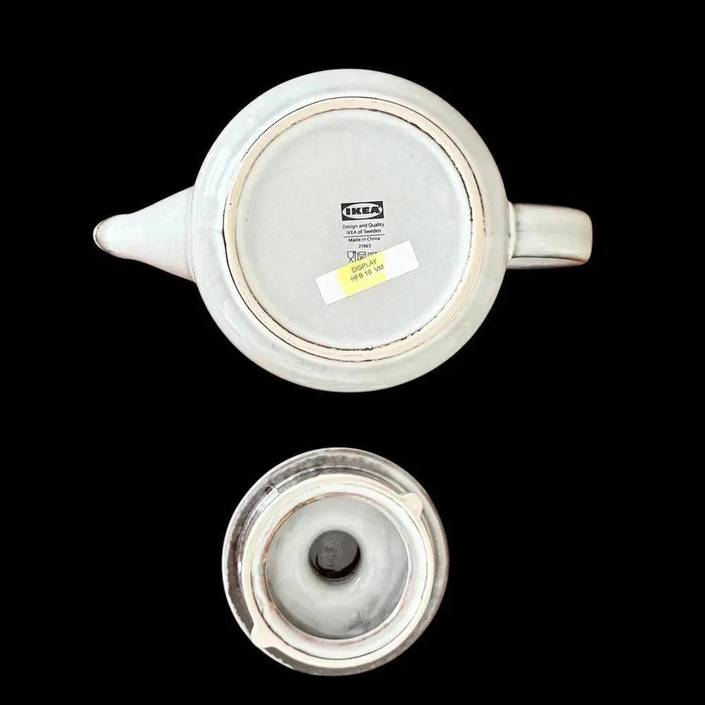 IKEA GLADELIG Gray Teapot, Height 5